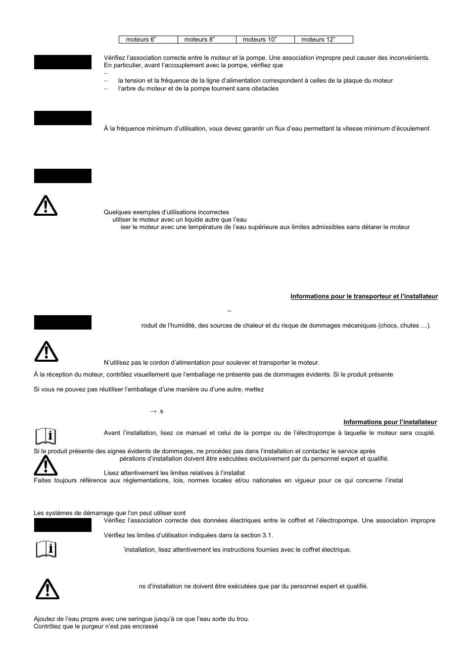 Xylem L6W L8W L10W L12W User Manual | Page 14 / 60