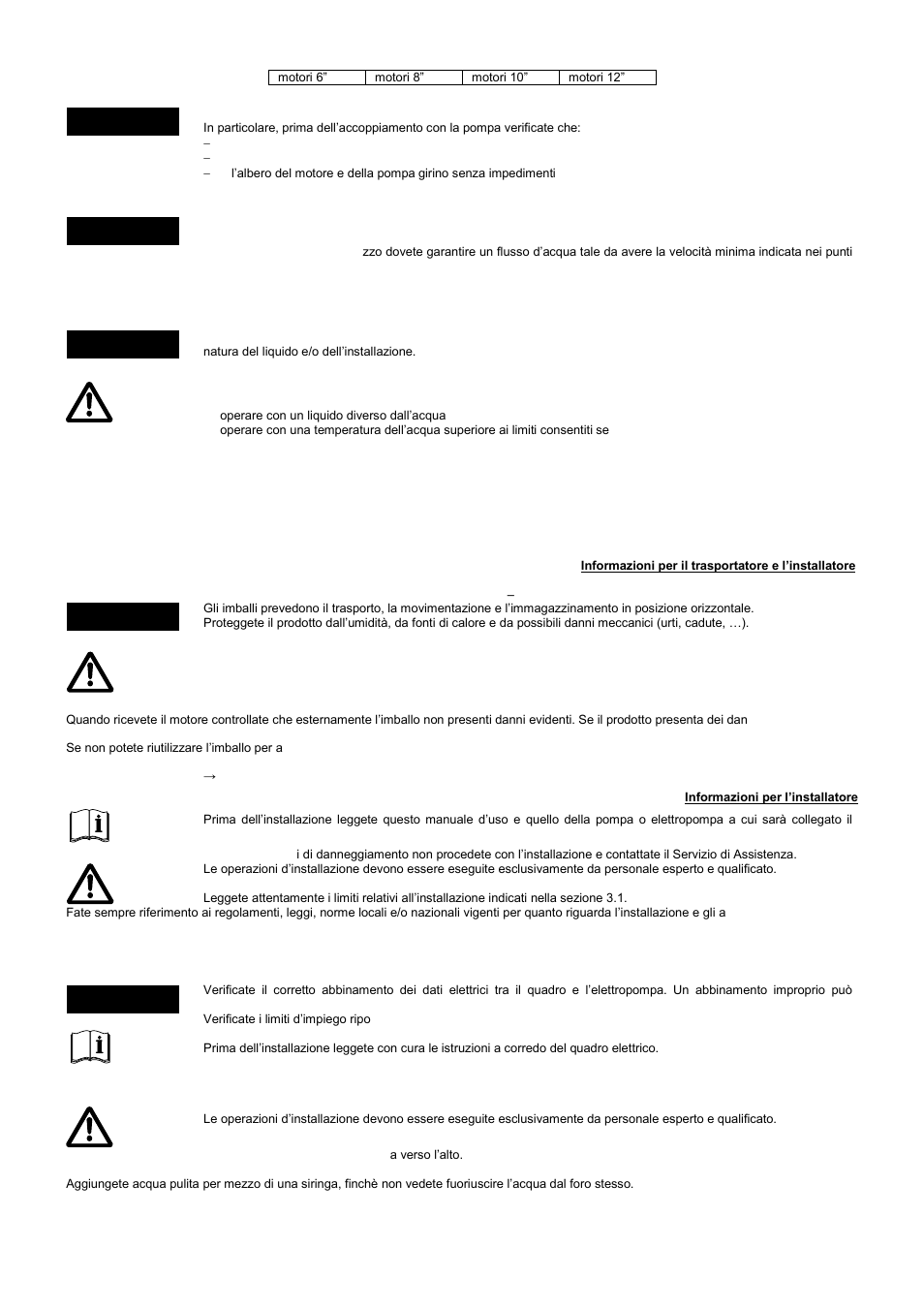 Xylem L6W L8W L10W L12W User Manual | Page 8 / 60