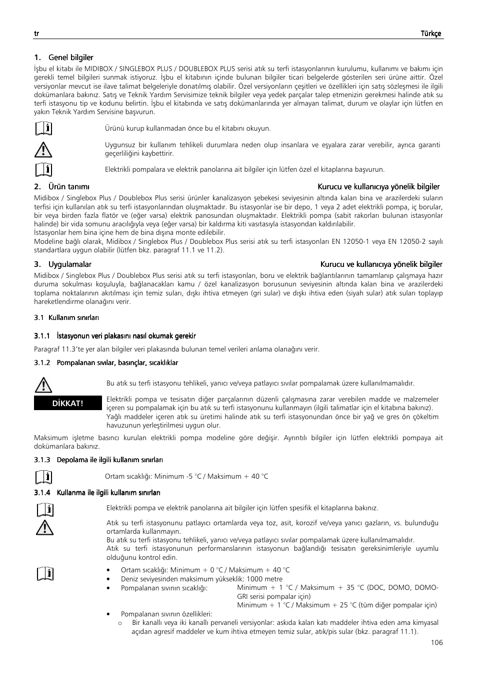 Xylem MIDIBOX SINGLEBOX PLUS DOUBLEBOX PLUS User Manual | Page 106 / 132