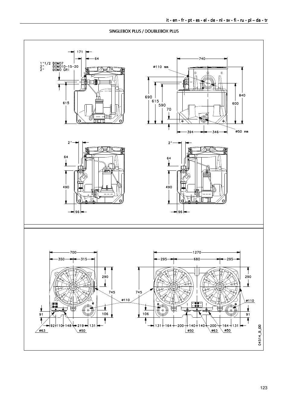 Xylem MIDIBOX SINGLEBOX PLUS DOUBLEBOX PLUS User Manual | Page 123 / 132