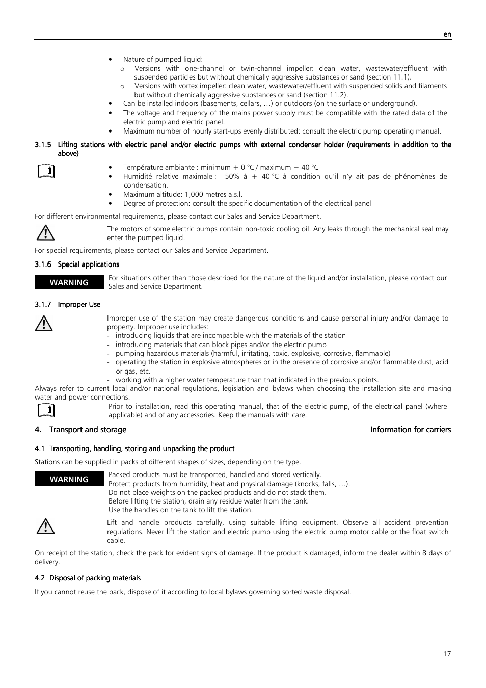 Xylem MIDIBOX SINGLEBOX PLUS DOUBLEBOX PLUS User Manual | Page 17 / 132