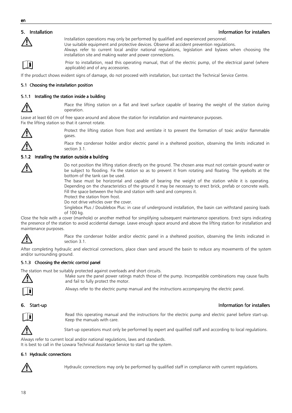 Xylem MIDIBOX SINGLEBOX PLUS DOUBLEBOX PLUS User Manual | Page 18 / 132