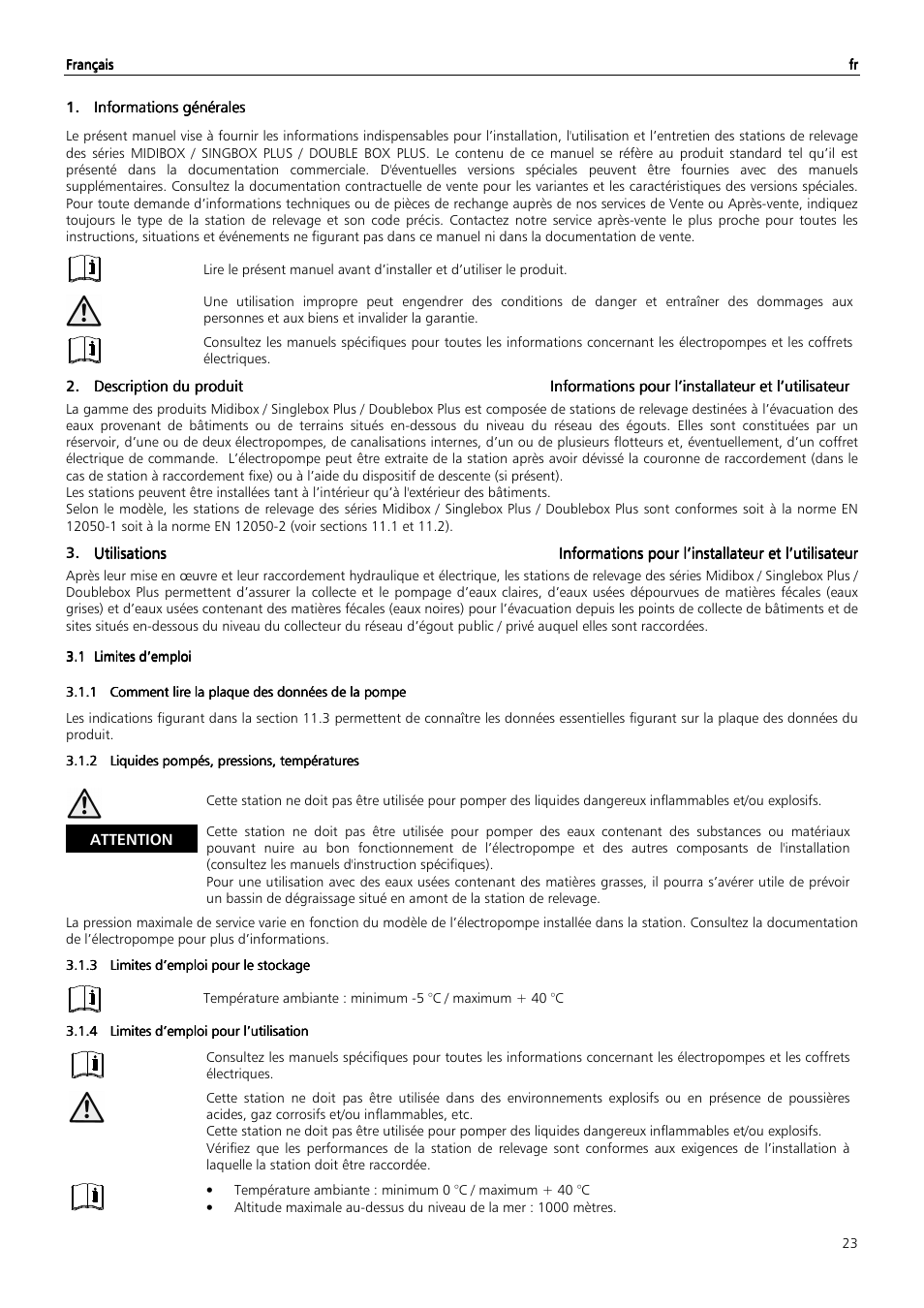 Xylem MIDIBOX SINGLEBOX PLUS DOUBLEBOX PLUS User Manual | Page 23 / 132