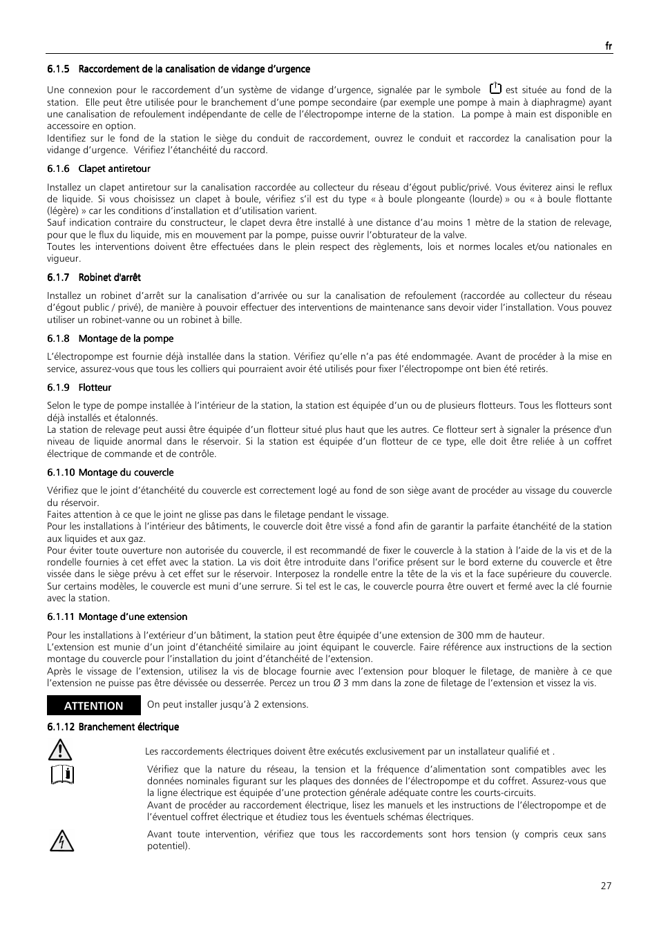 Xylem MIDIBOX SINGLEBOX PLUS DOUBLEBOX PLUS User Manual | Page 27 / 132