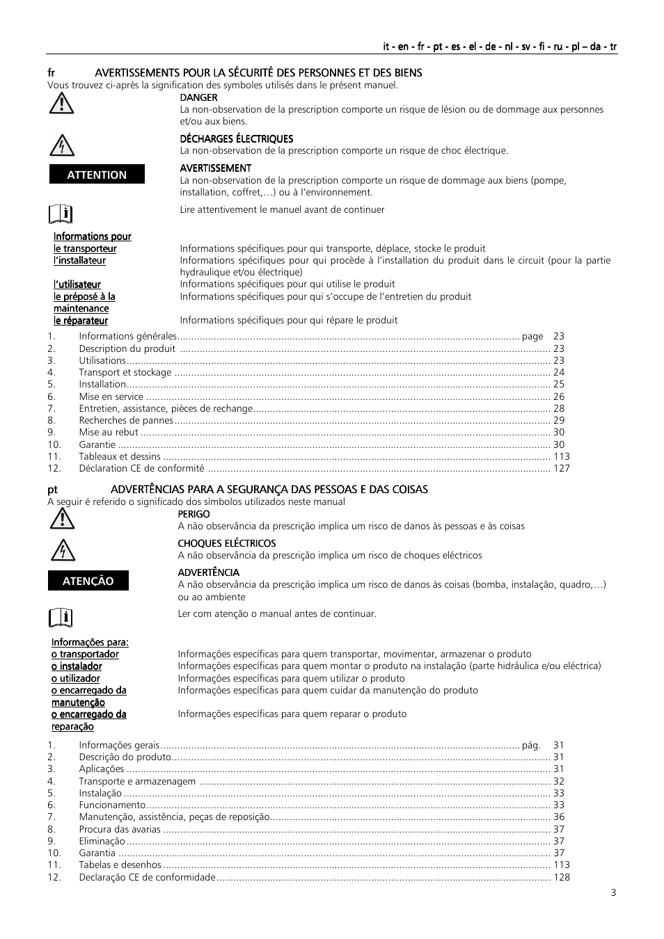 Xylem MIDIBOX SINGLEBOX PLUS DOUBLEBOX PLUS User Manual | Page 3 / 132