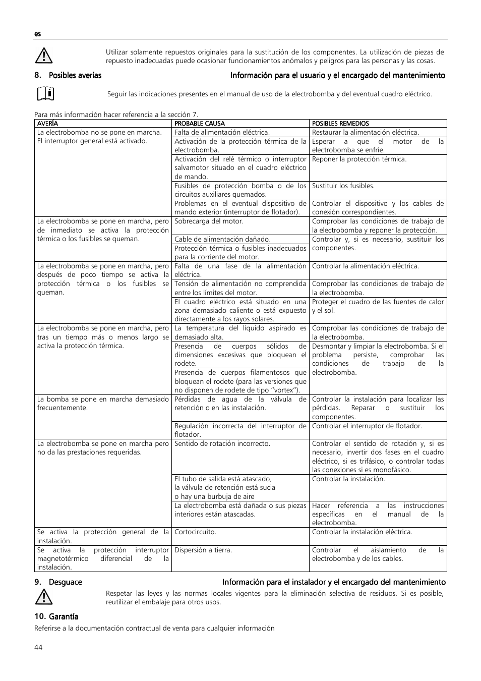 Xylem MIDIBOX SINGLEBOX PLUS DOUBLEBOX PLUS User Manual | Page 44 / 132