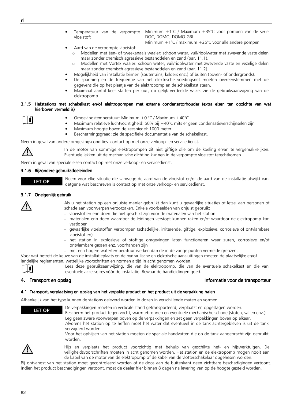 Xylem MIDIBOX SINGLEBOX PLUS DOUBLEBOX PLUS User Manual | Page 62 / 132