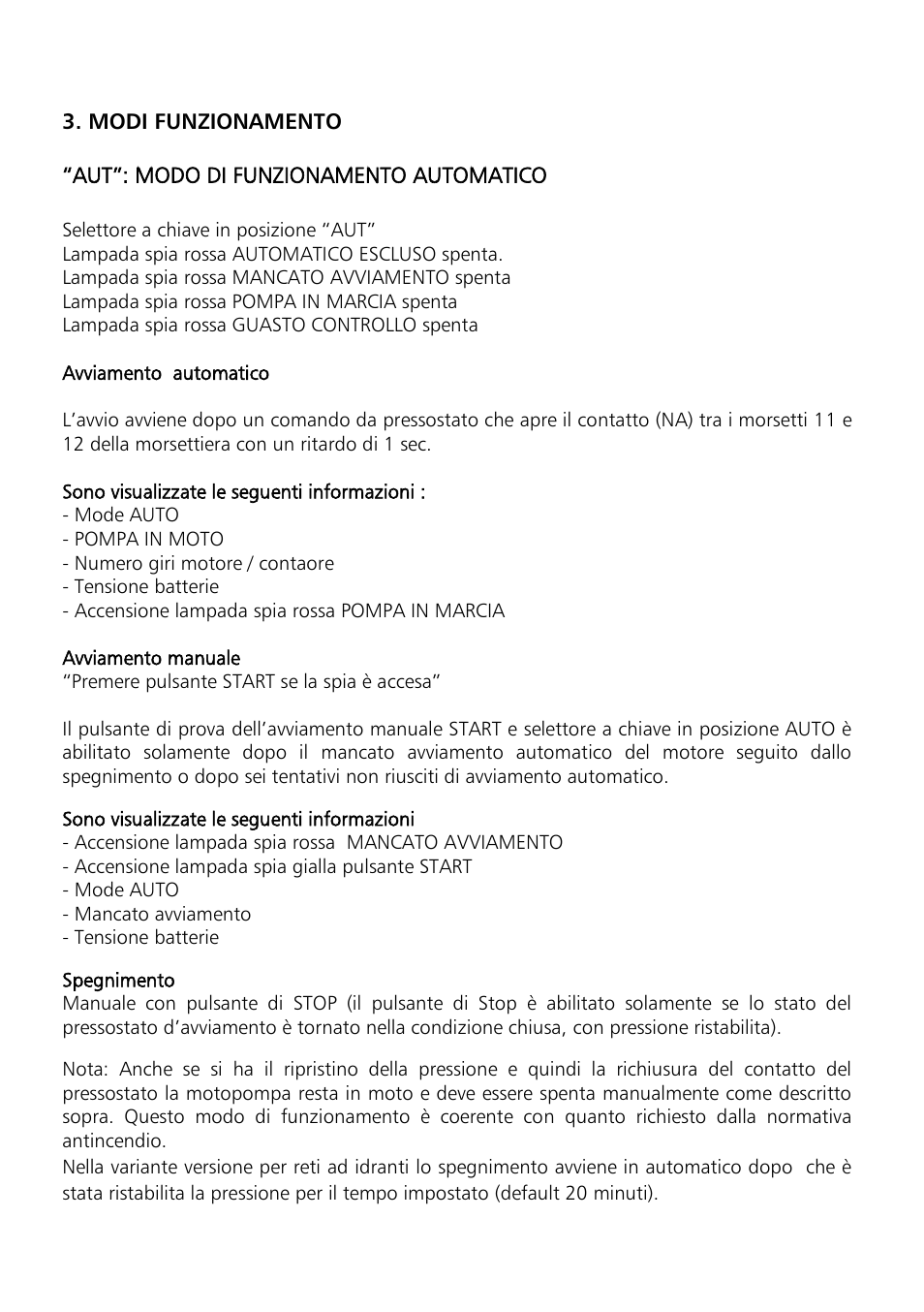 Xylem Motor pump control unit GEN Series User Manual | Page 11 / 140