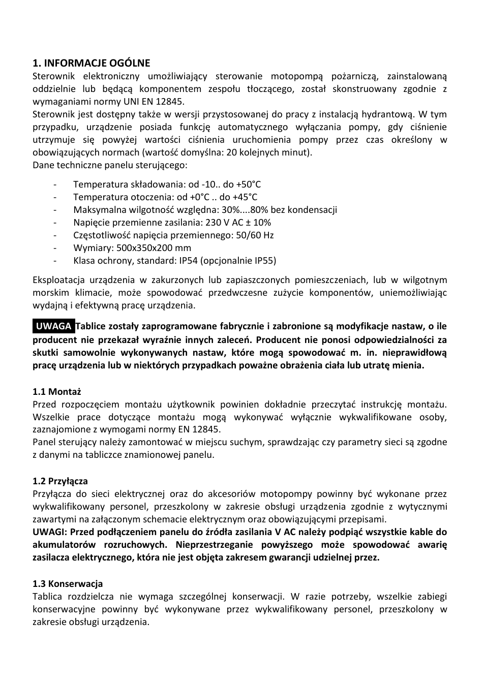 Xylem Motor pump control unit GEN Series User Manual | Page 116 / 140