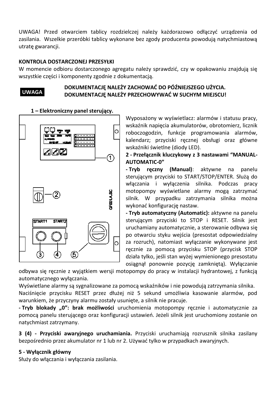 Xylem Motor pump control unit GEN Series User Manual | Page 117 / 140