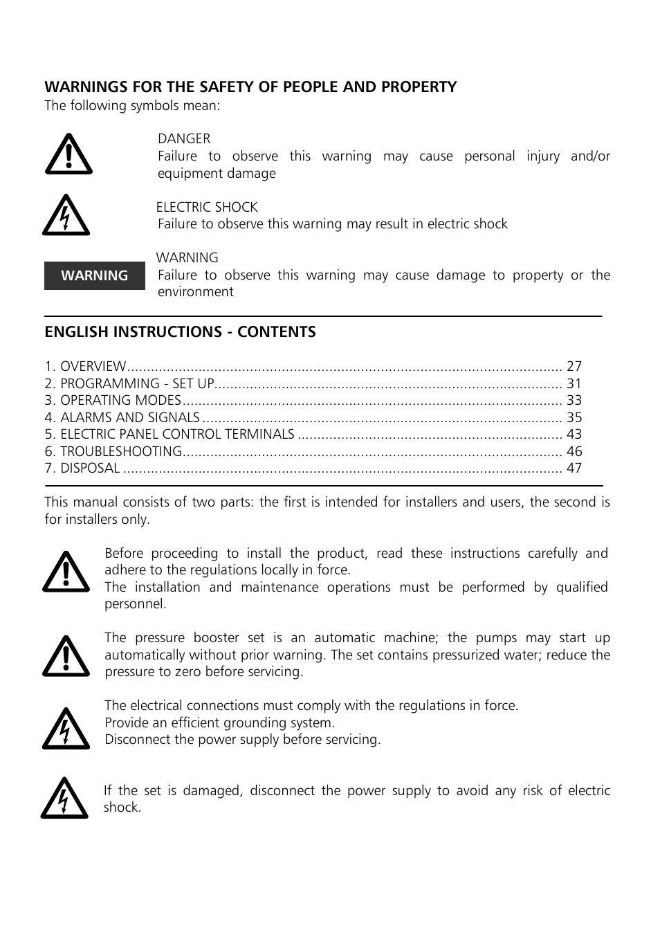 Xylem Motor pump control unit GEN Series User Manual | Page 26 / 140