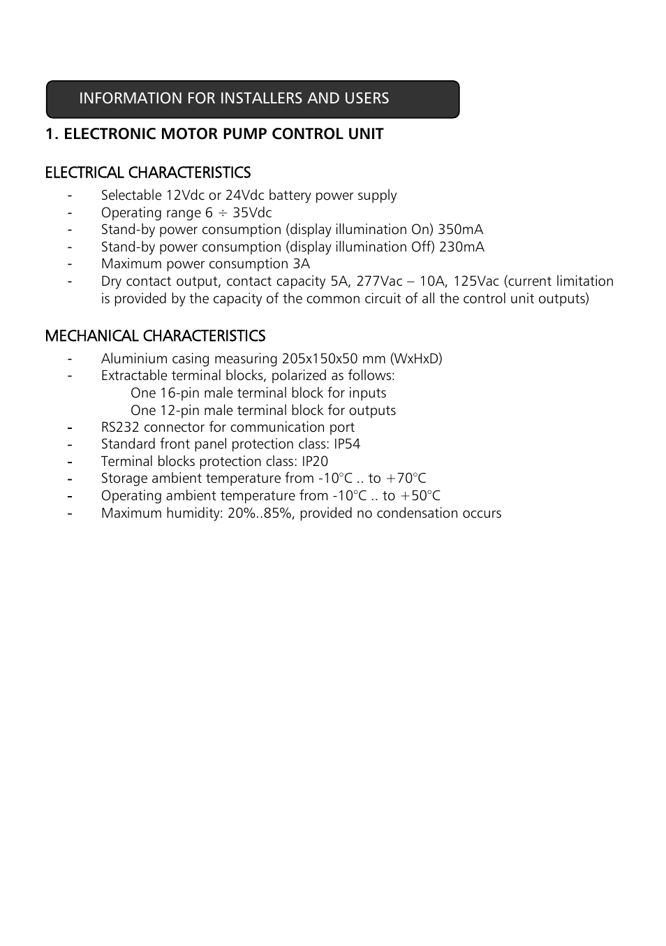 Xylem Motor pump control unit GEN Series User Manual | Page 29 / 140