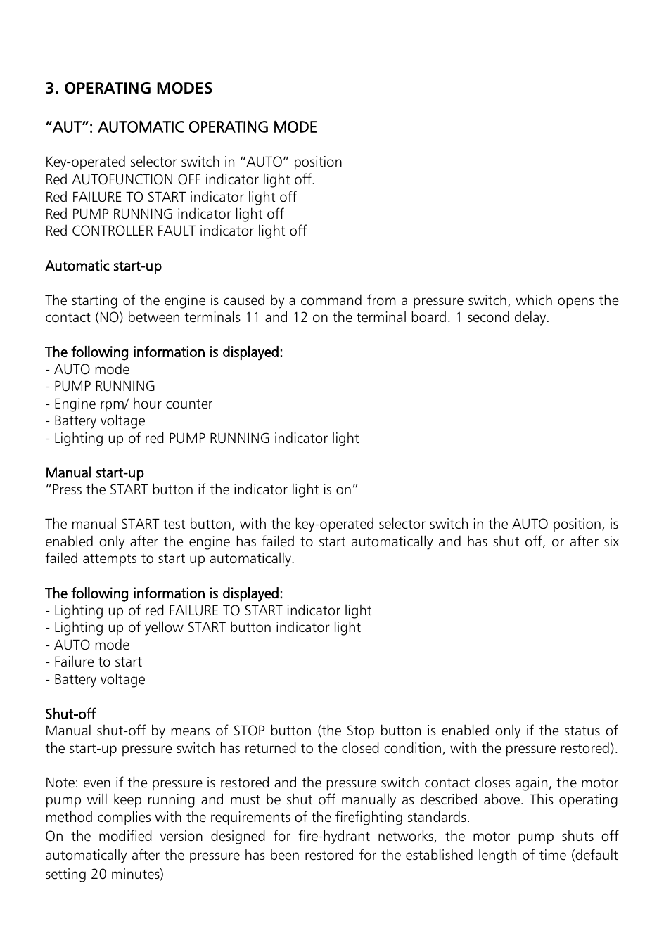 Xylem Motor pump control unit GEN Series User Manual | Page 33 / 140