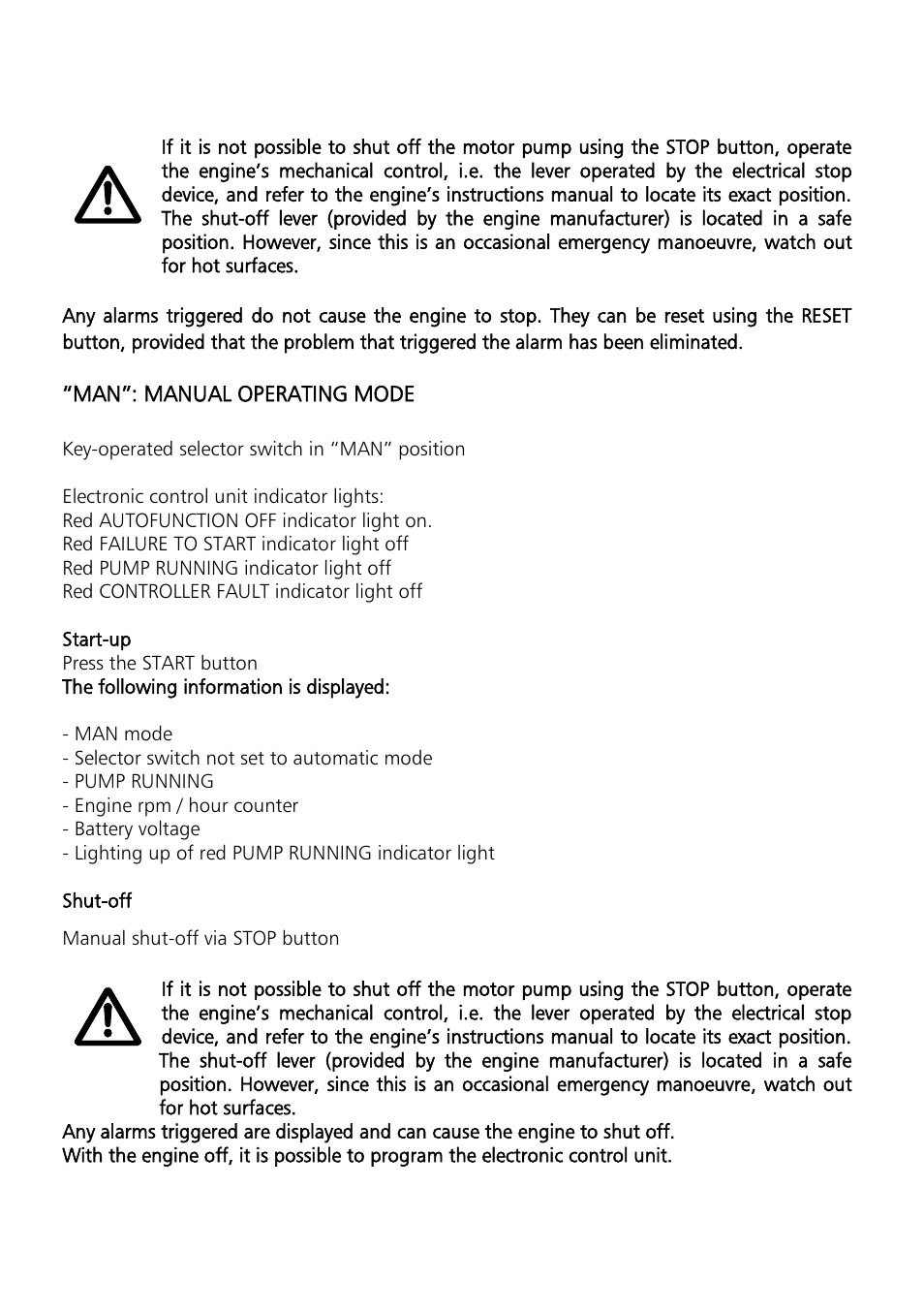 Xylem Motor pump control unit GEN Series User Manual | Page 34 / 140