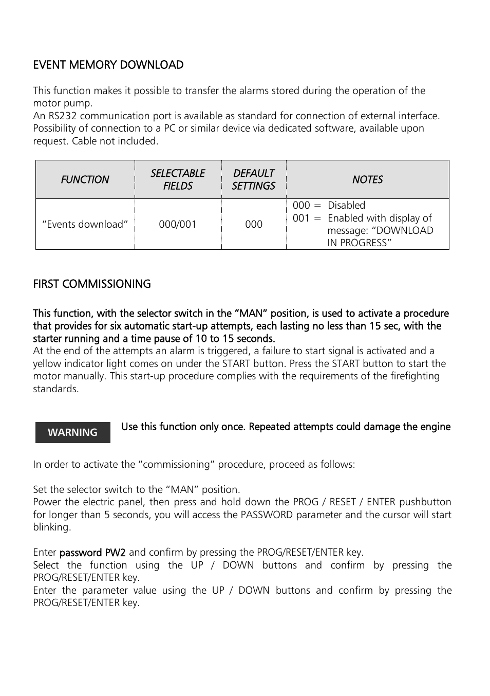 Xylem Motor pump control unit GEN Series User Manual | Page 40 / 140