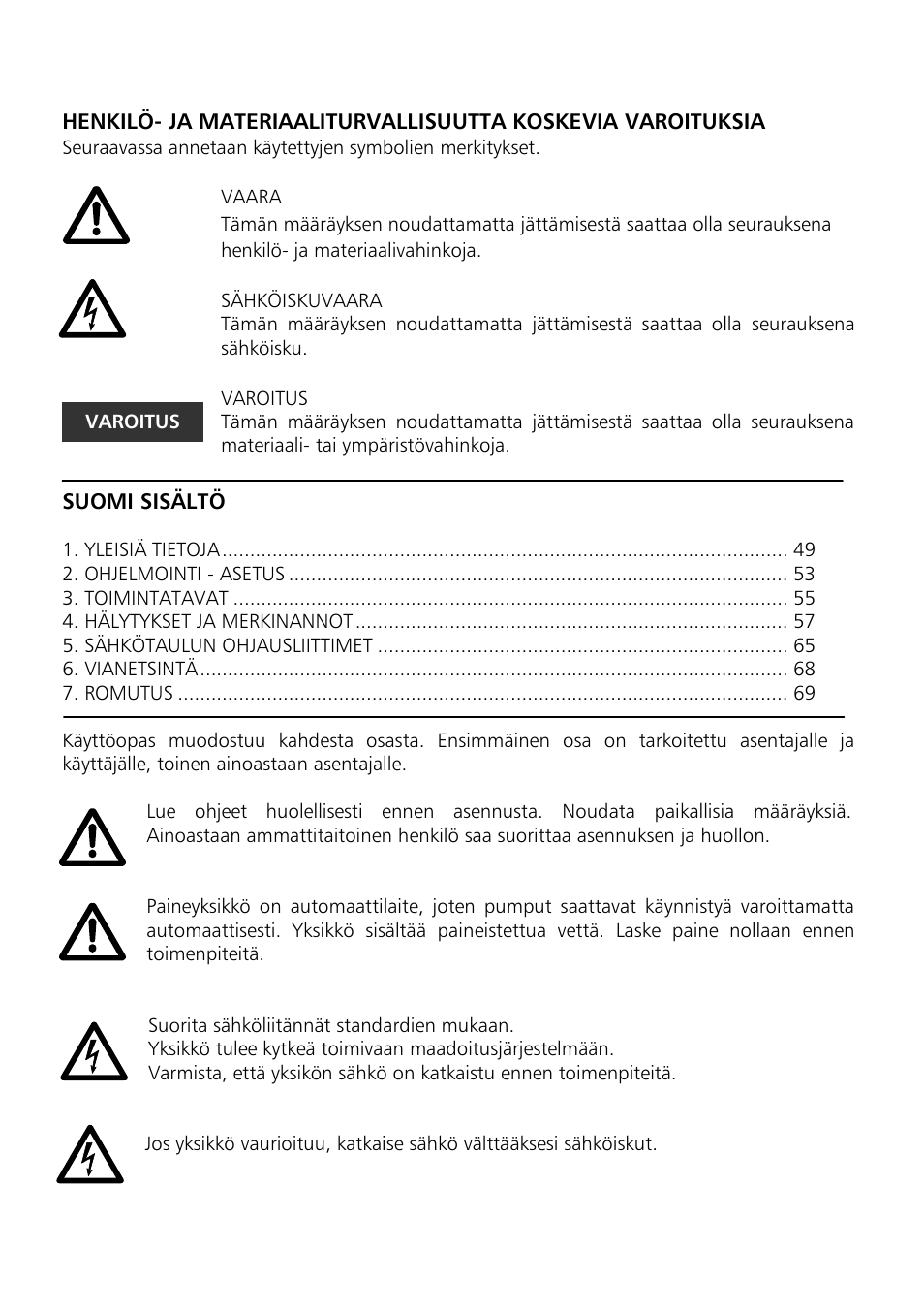 Xylem Motor pump control unit GEN Series User Manual | Page 48 / 140
