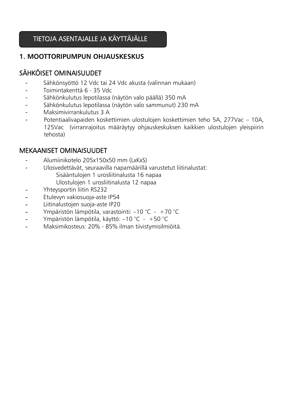 Xylem Motor pump control unit GEN Series User Manual | Page 51 / 140