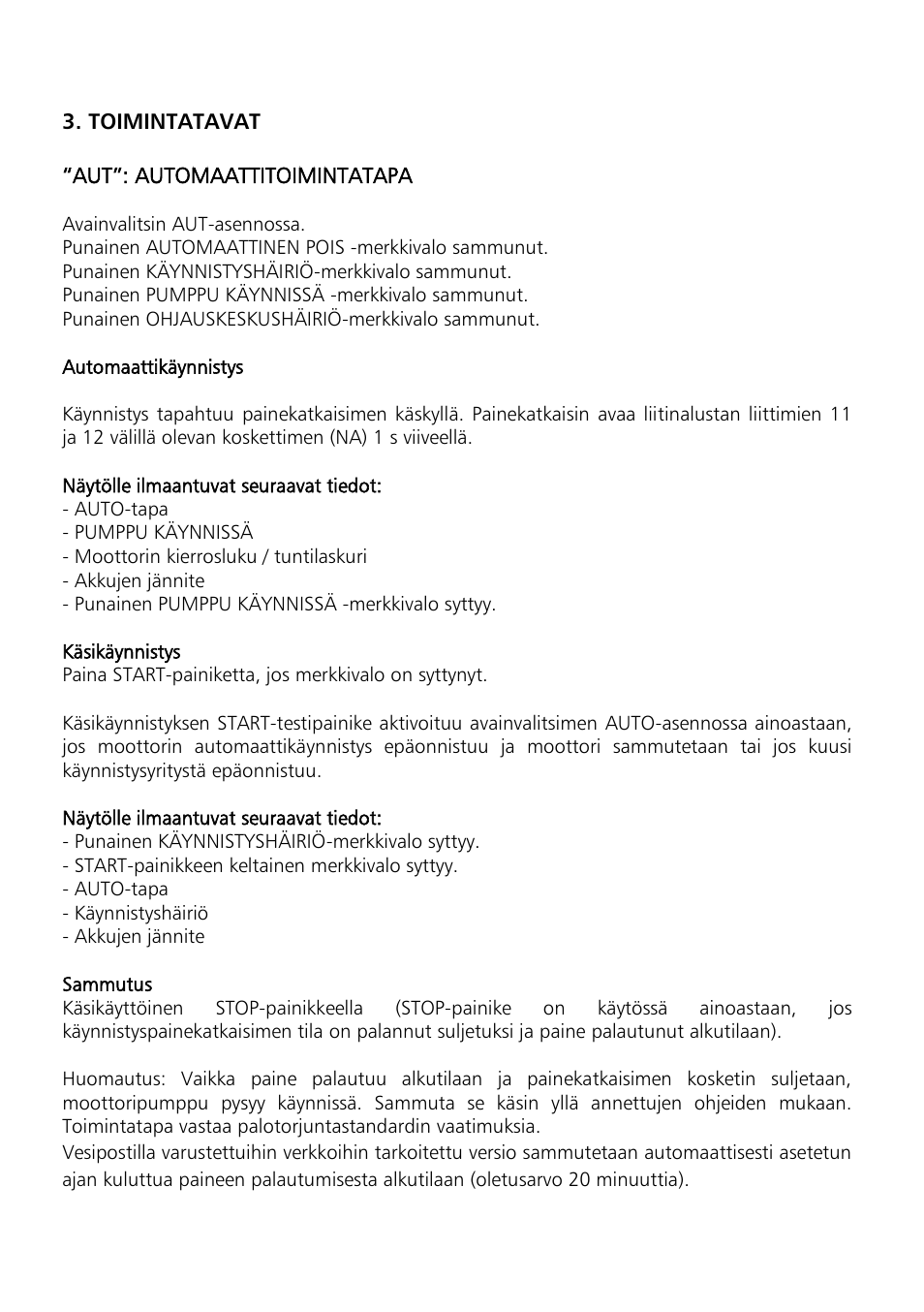 Xylem Motor pump control unit GEN Series User Manual | Page 55 / 140