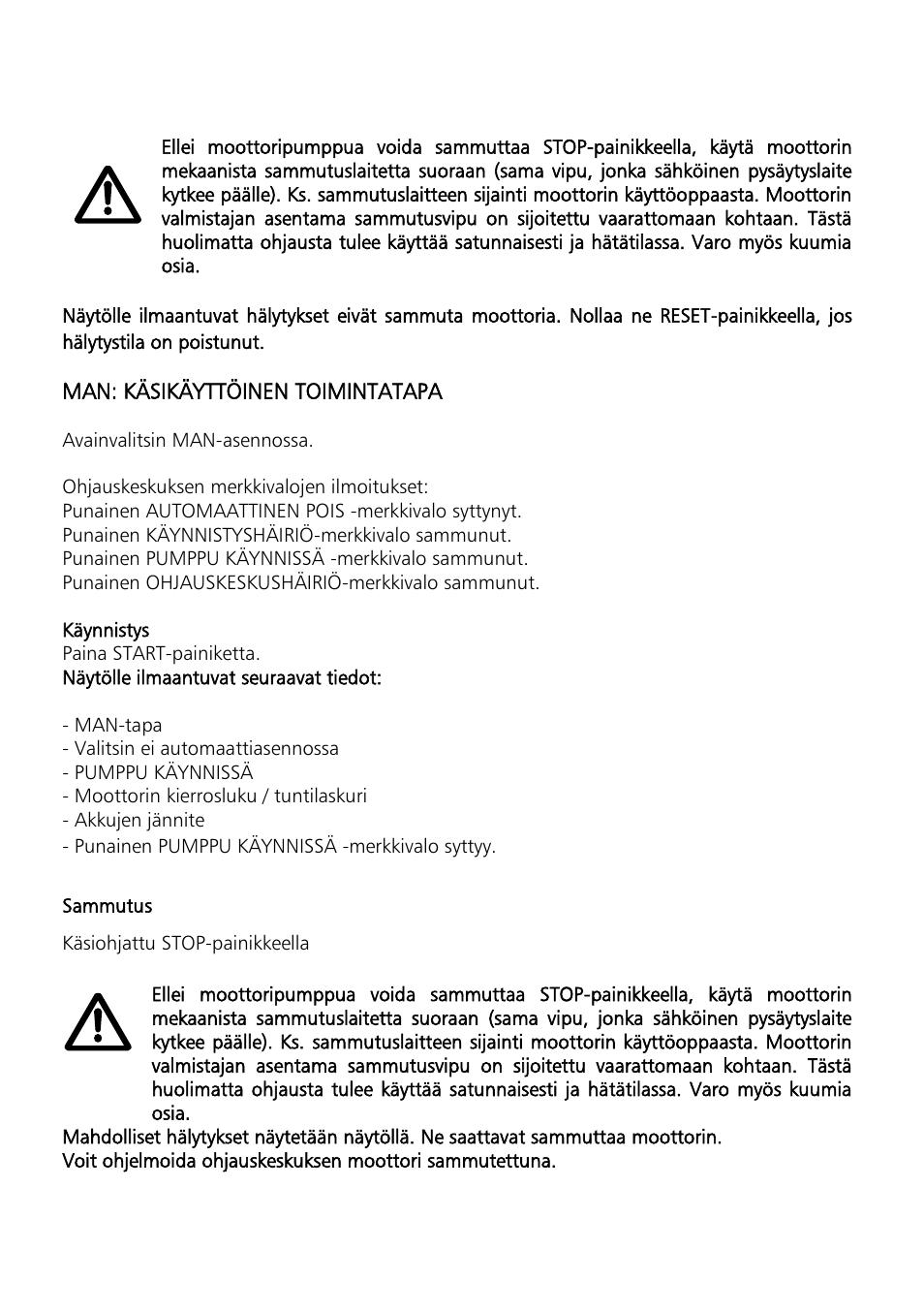 Xylem Motor pump control unit GEN Series User Manual | Page 56 / 140