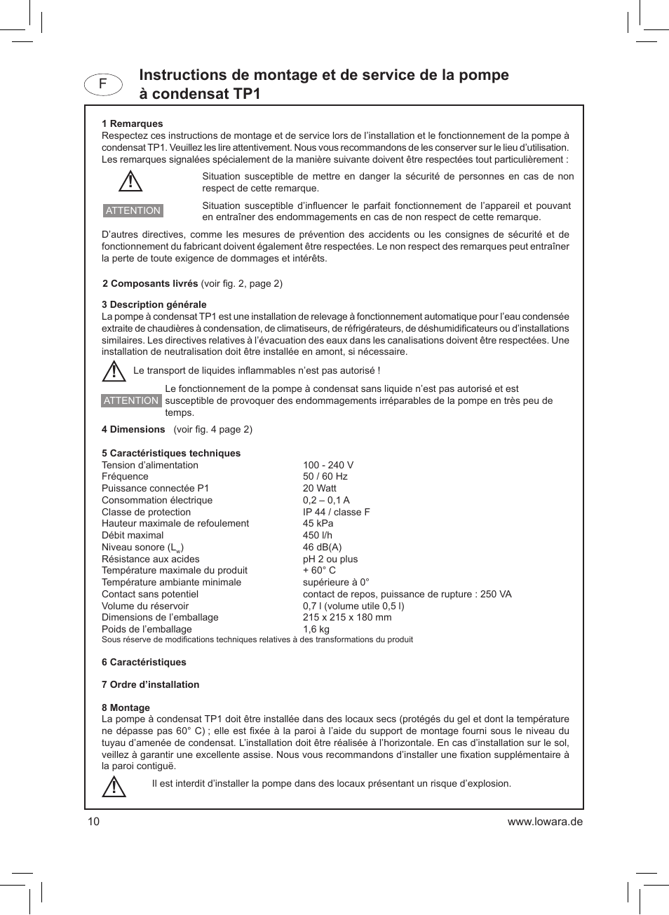 Xylem TP1 User Manual | Page 10 / 24