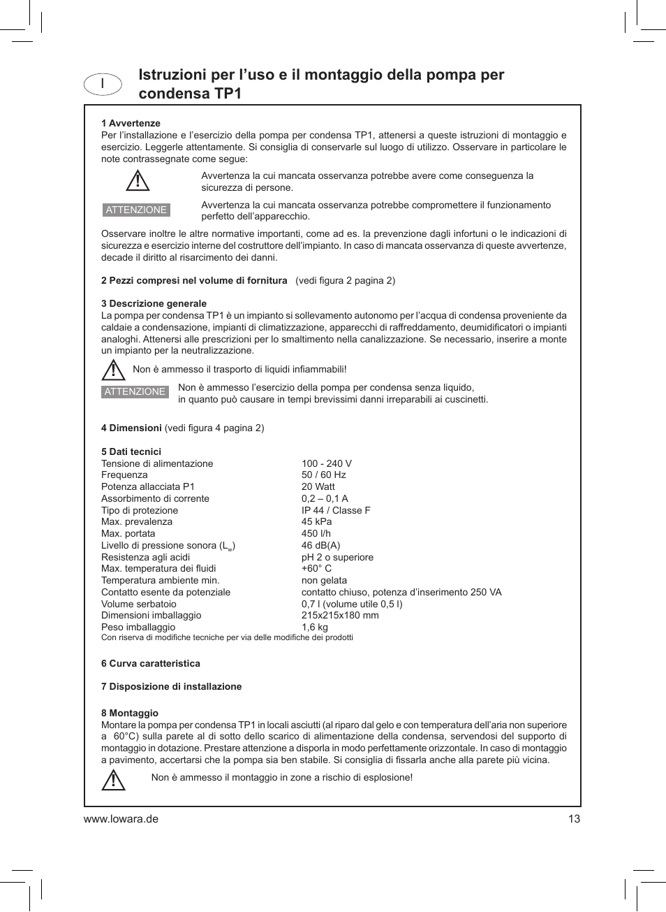 Xylem TP1 User Manual | Page 13 / 24