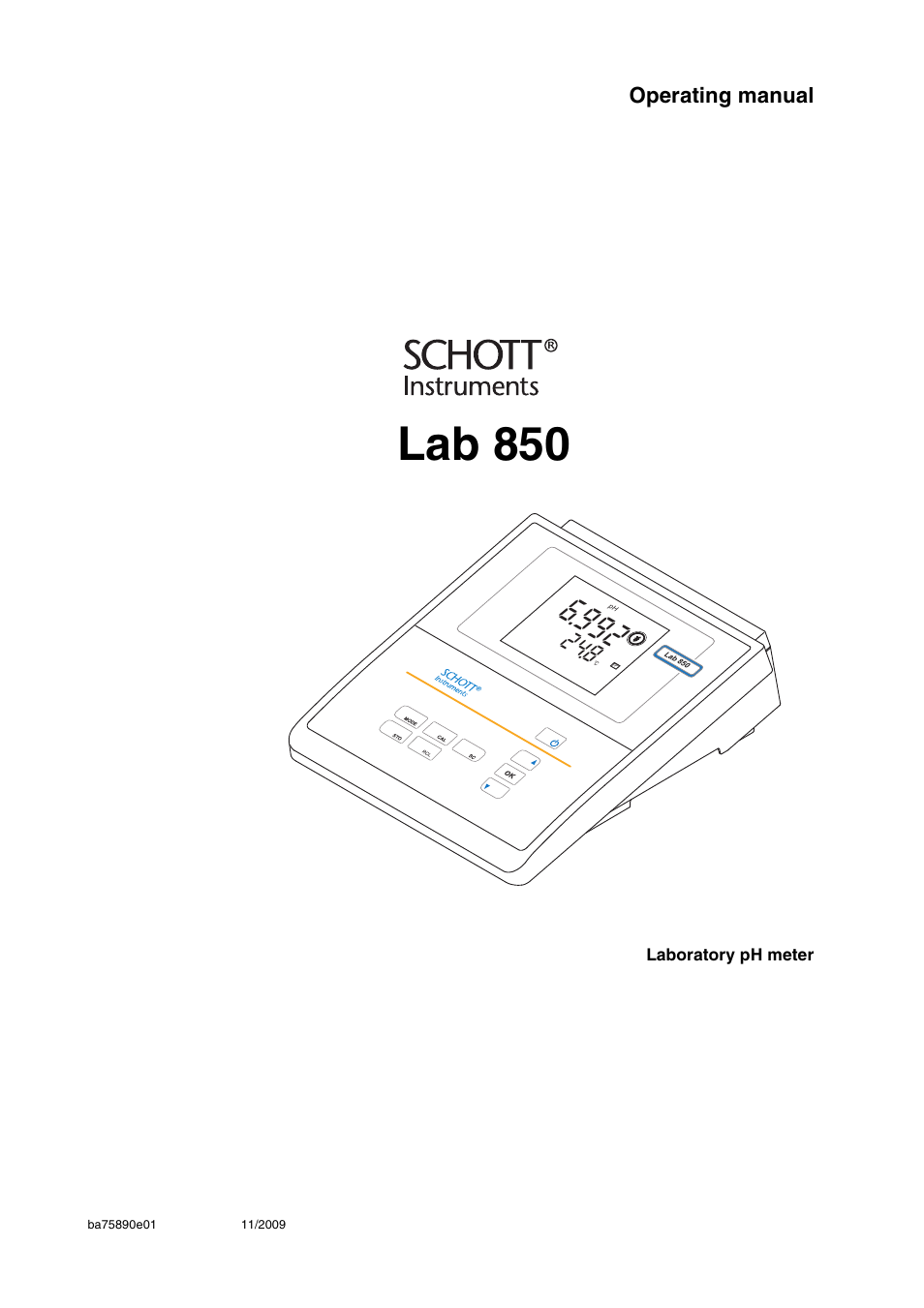 Xylem Lab 850, starting from serial number 09470315 User Manual | 73 pages