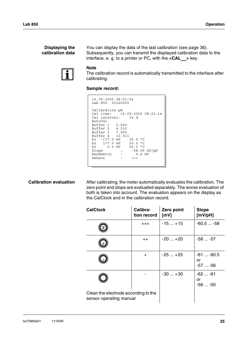 Xylem Lab 850, starting from serial number 09470315 User Manual | Page 25 / 73