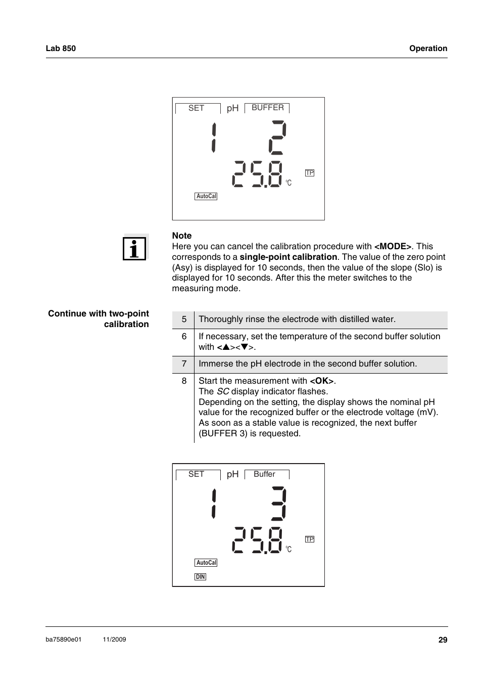 Xylem Lab 850, starting from serial number 09470315 User Manual | Page 29 / 73