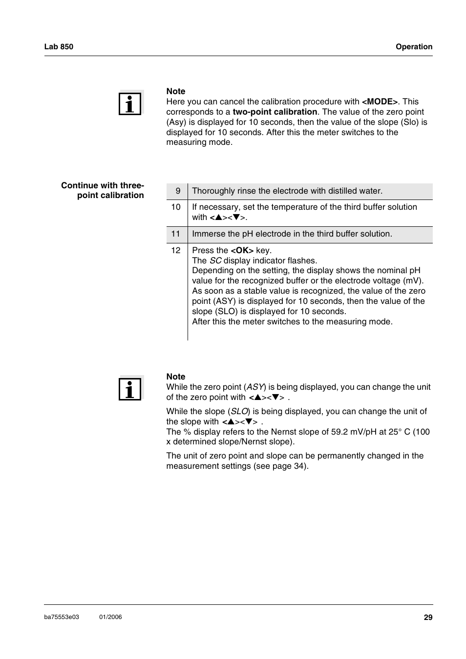 Xylem Lab 850, up to serial number 09470314 User Manual | Page 29 / 61