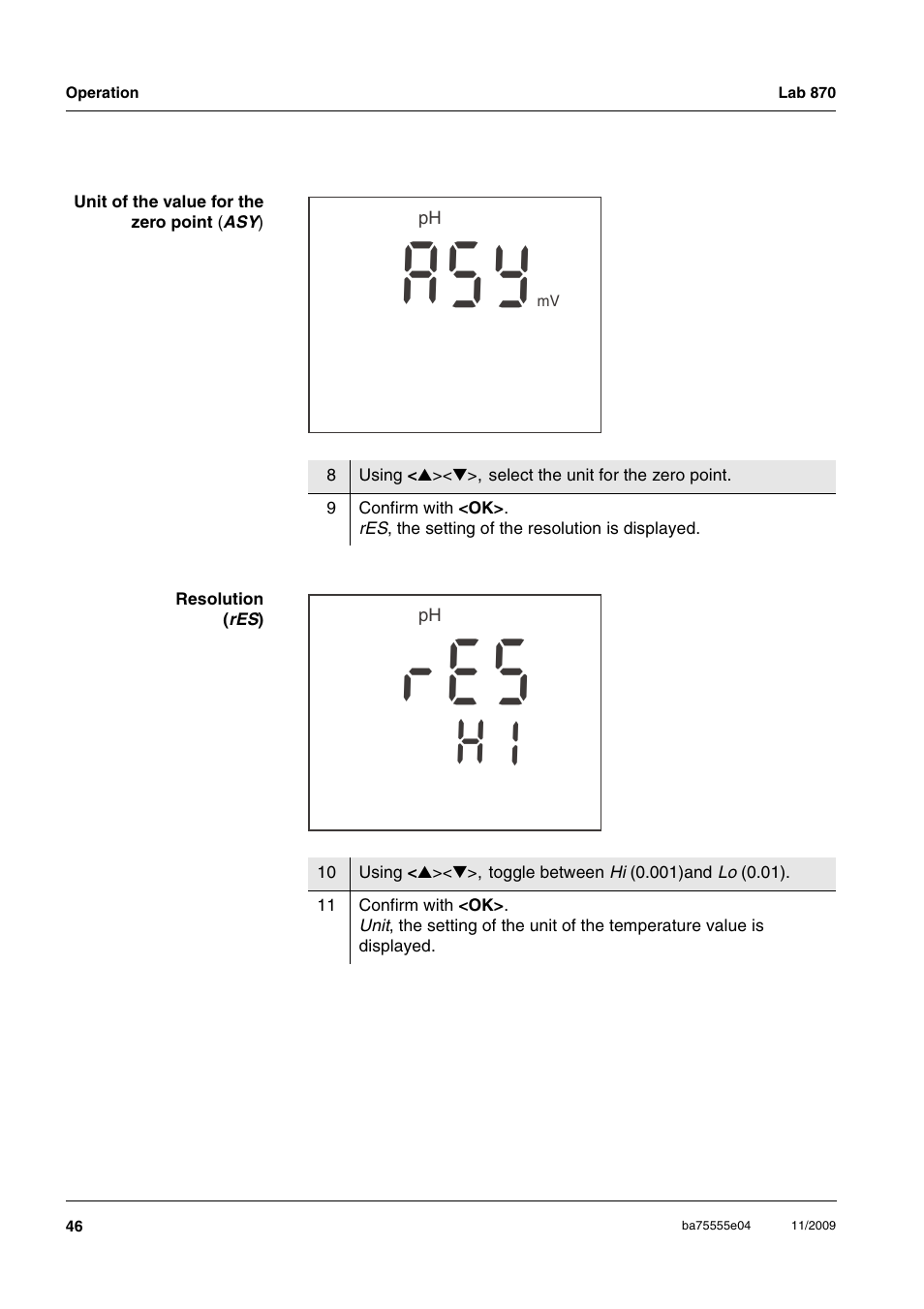 Ys a, Se r | Xylem Lab 870 User Manual | Page 46 / 71
