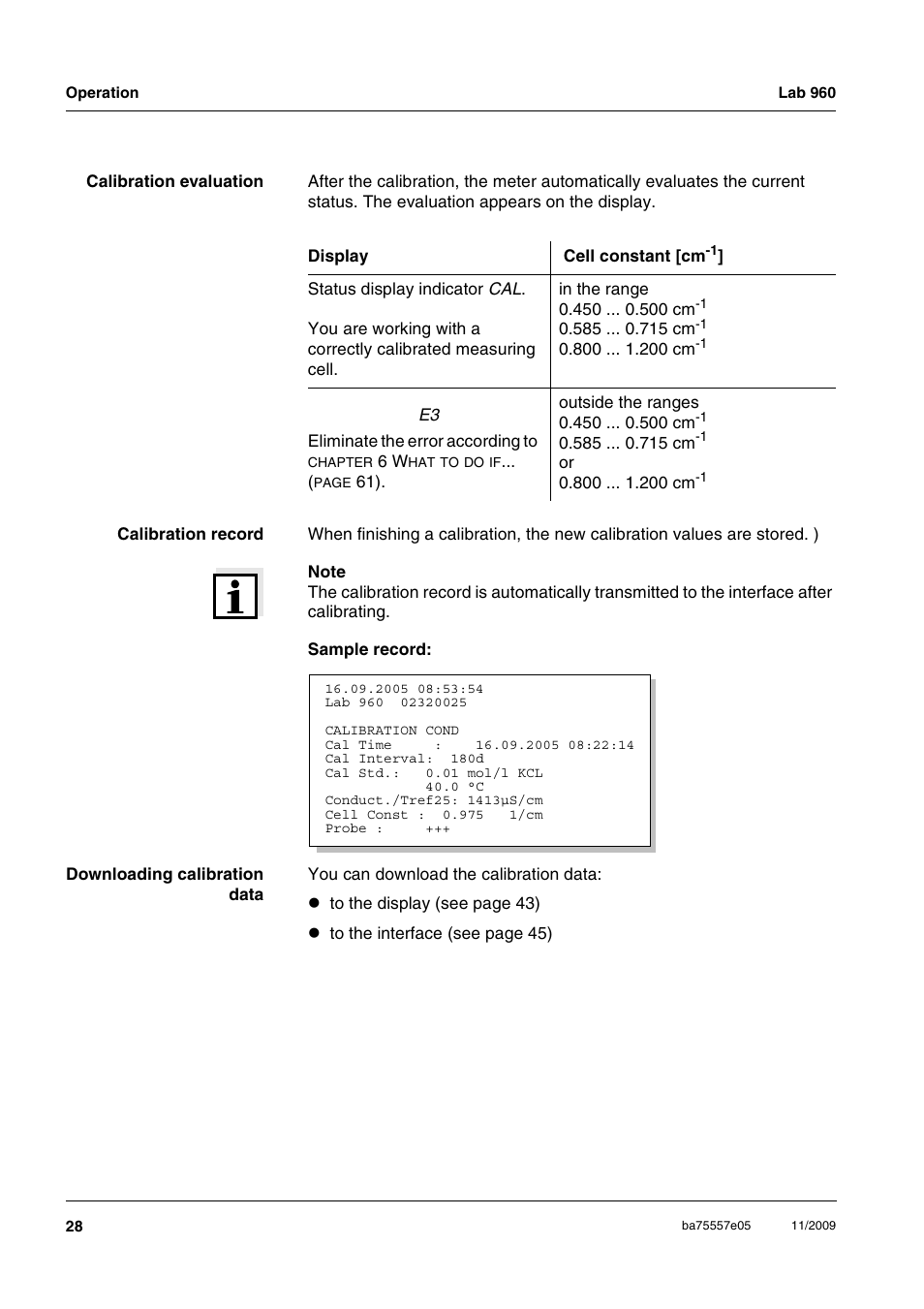 Xylem Lab 960 User Manual | Page 28 / 77