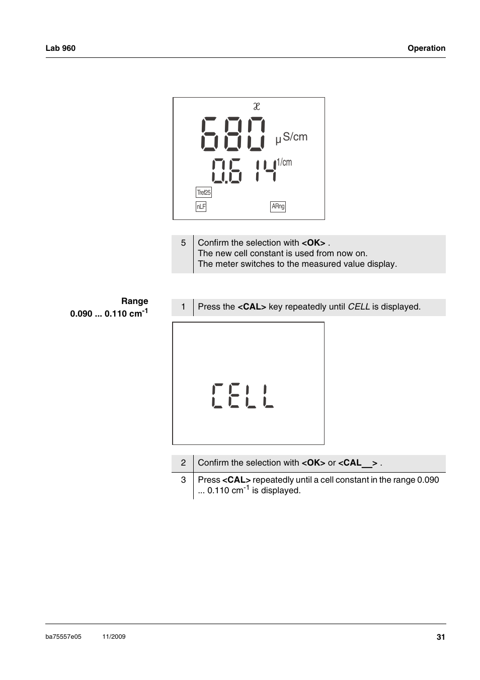 Lc l e | Xylem Lab 960 User Manual | Page 31 / 77
