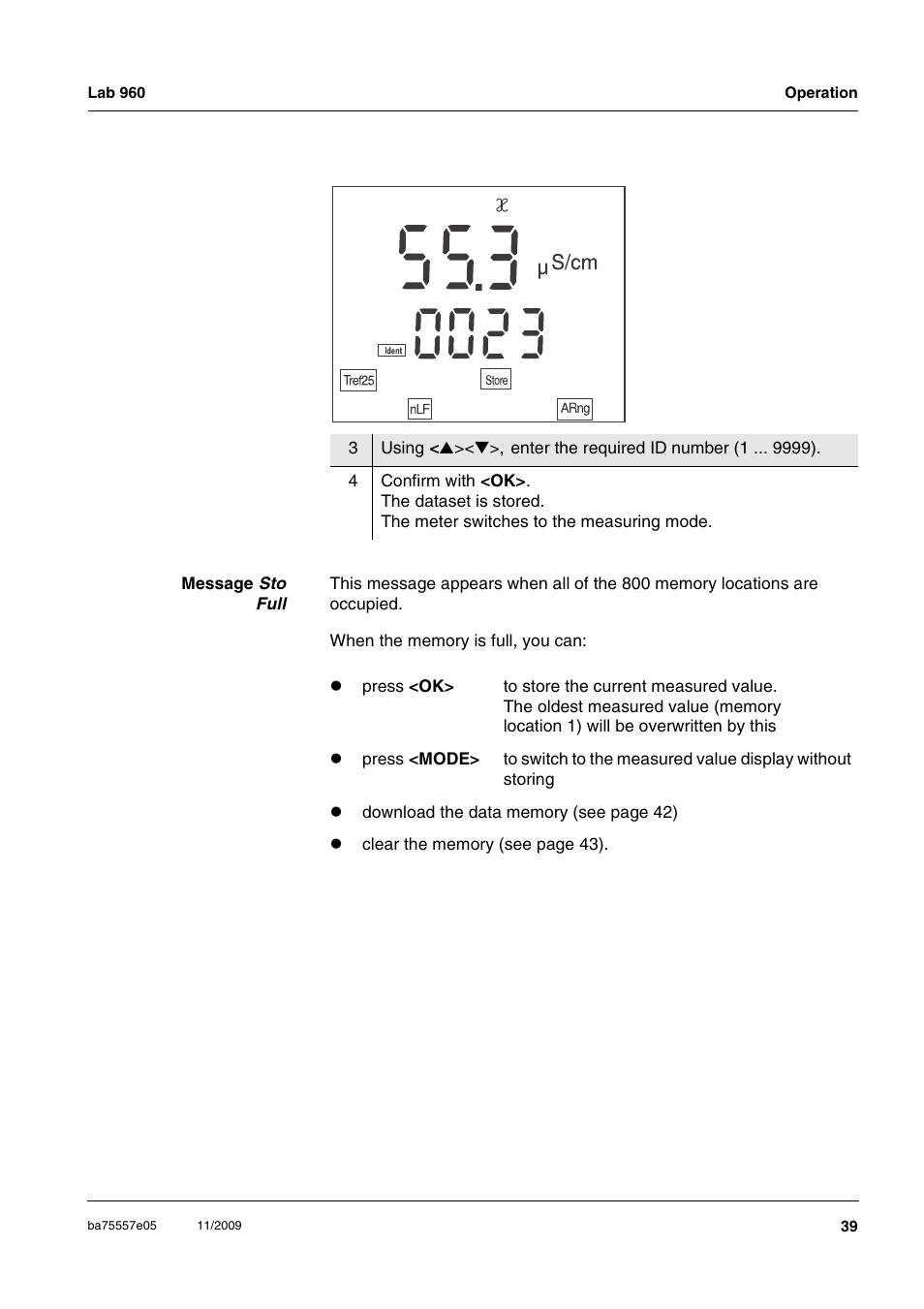 Xylem Lab 960 User Manual | Page 39 / 77