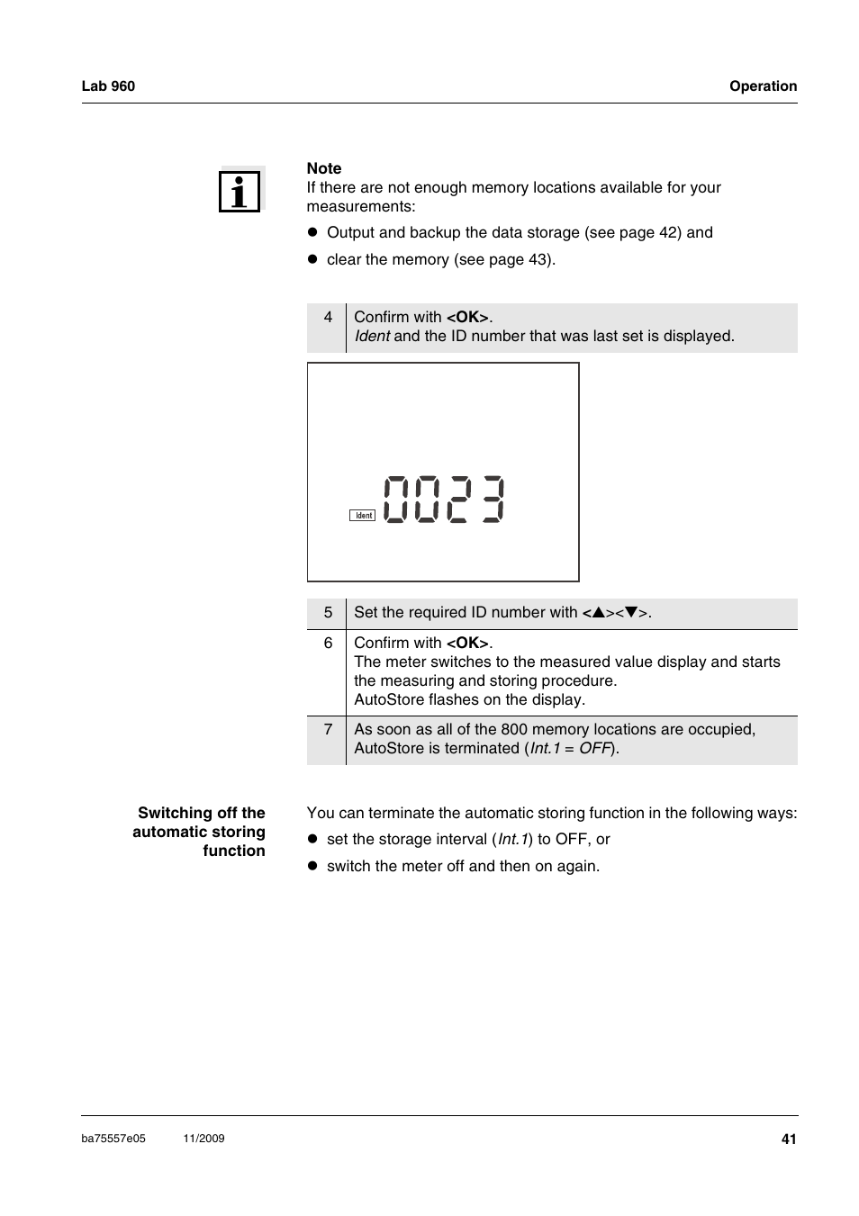 Xylem Lab 960 User Manual | Page 41 / 77