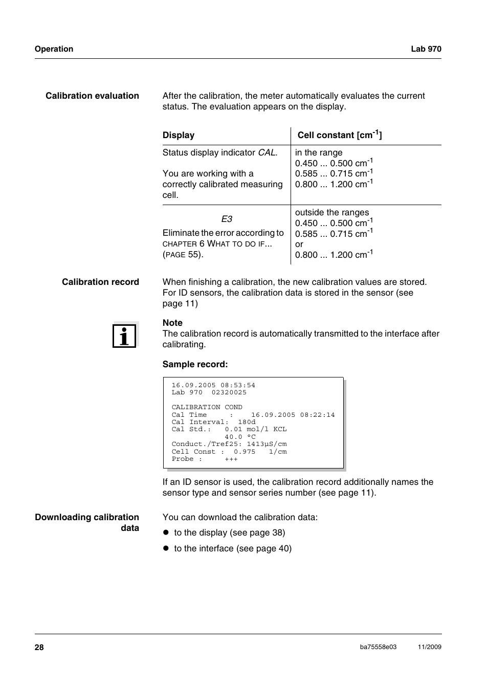 Xylem Lab 970 User Manual | Page 28 / 71