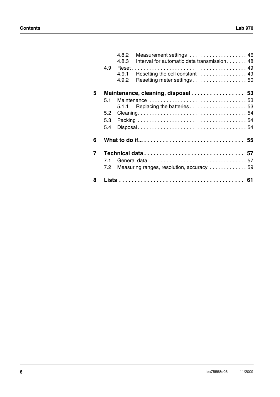 Xylem Lab 970 User Manual | Page 6 / 71