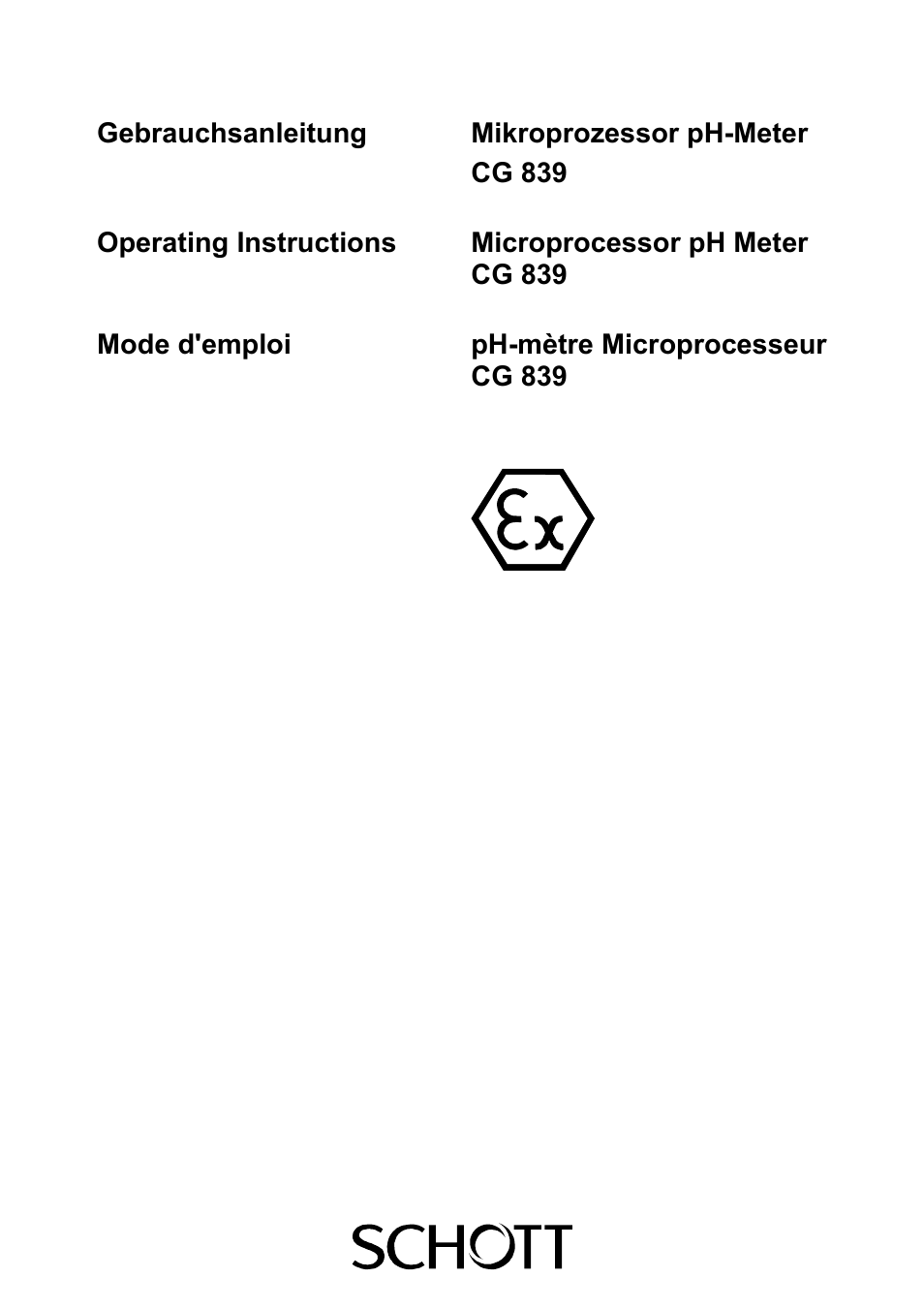 Xylem CG 839 User Manual | 8 pages