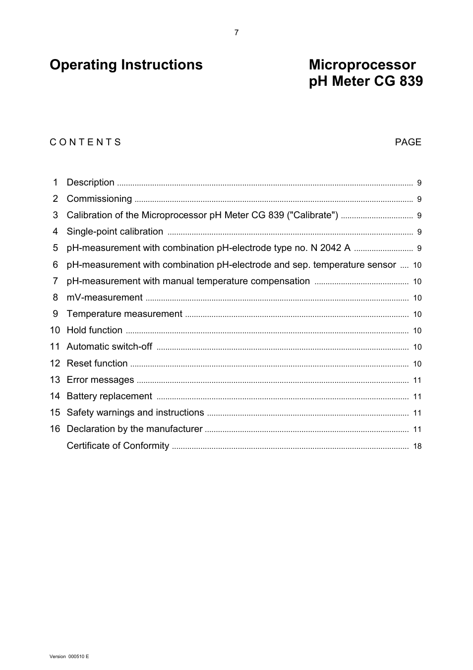 Xylem CG 839 User Manual | Page 3 / 8