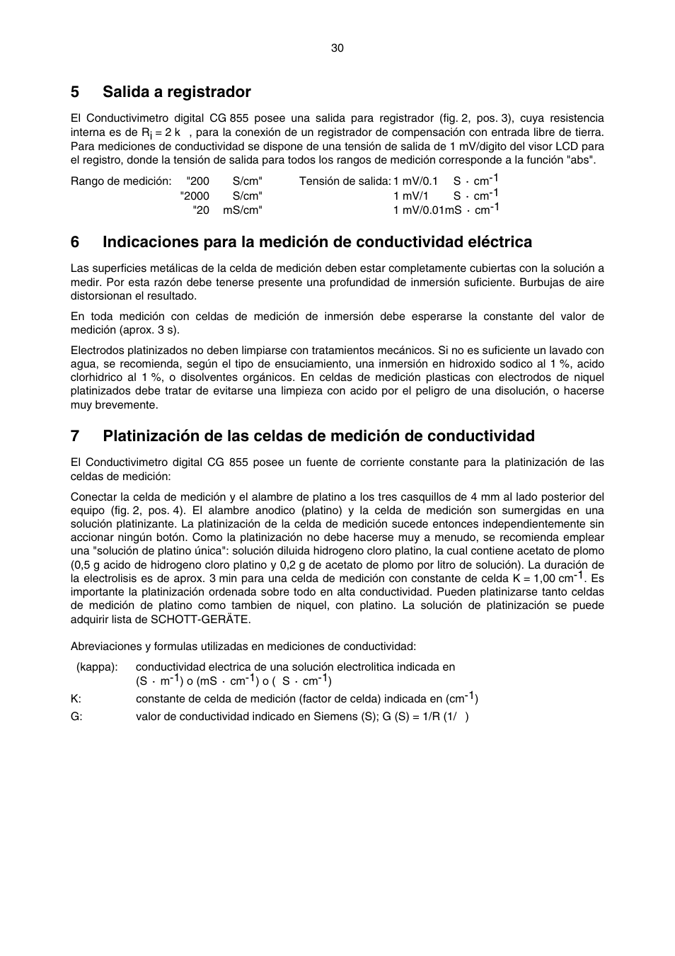 5salida a registrador | Xylem CG 855 User Manual | Page 8 / 11