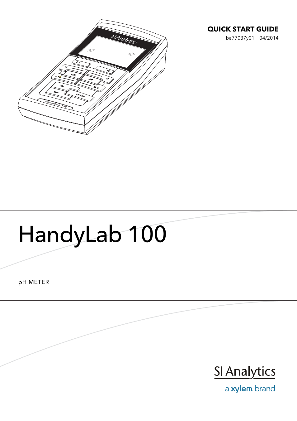 Xylem HandyLab 100 QuickStart User Manual | 50 pages