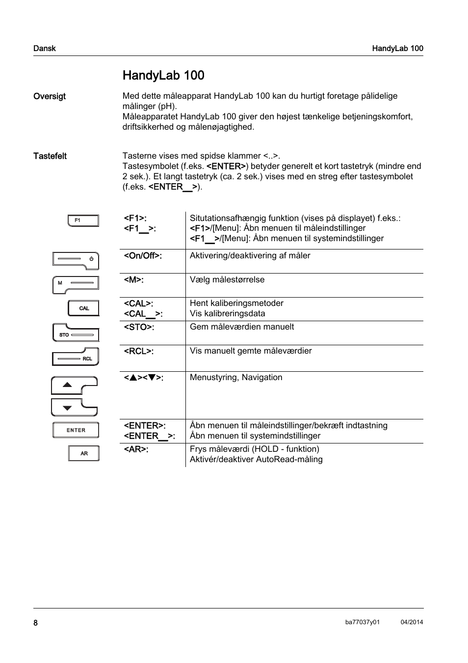 Da dansk, Handylab 100 | Xylem HandyLab 100 QuickStart User Manual | Page 10 / 50