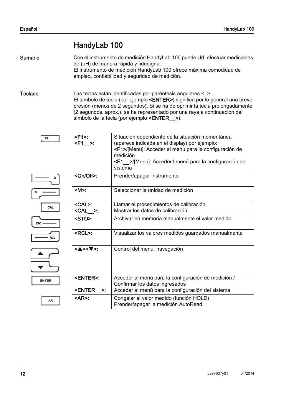 Es español, Handylab 100 | Xylem HandyLab 100 QuickStart User Manual | Page 14 / 50