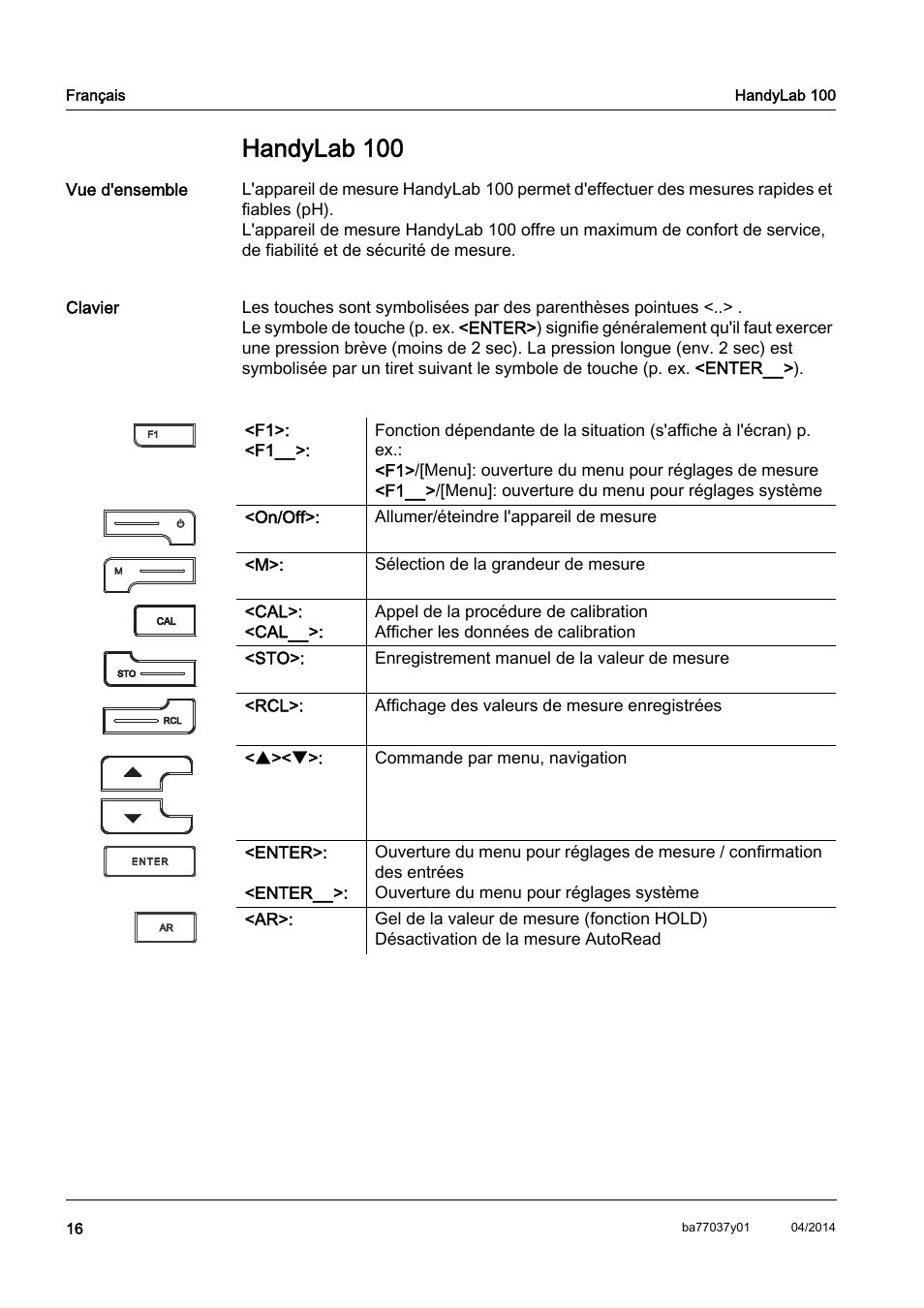 Fr français, Handylab 100 | Xylem HandyLab 100 QuickStart User Manual | Page 18 / 50