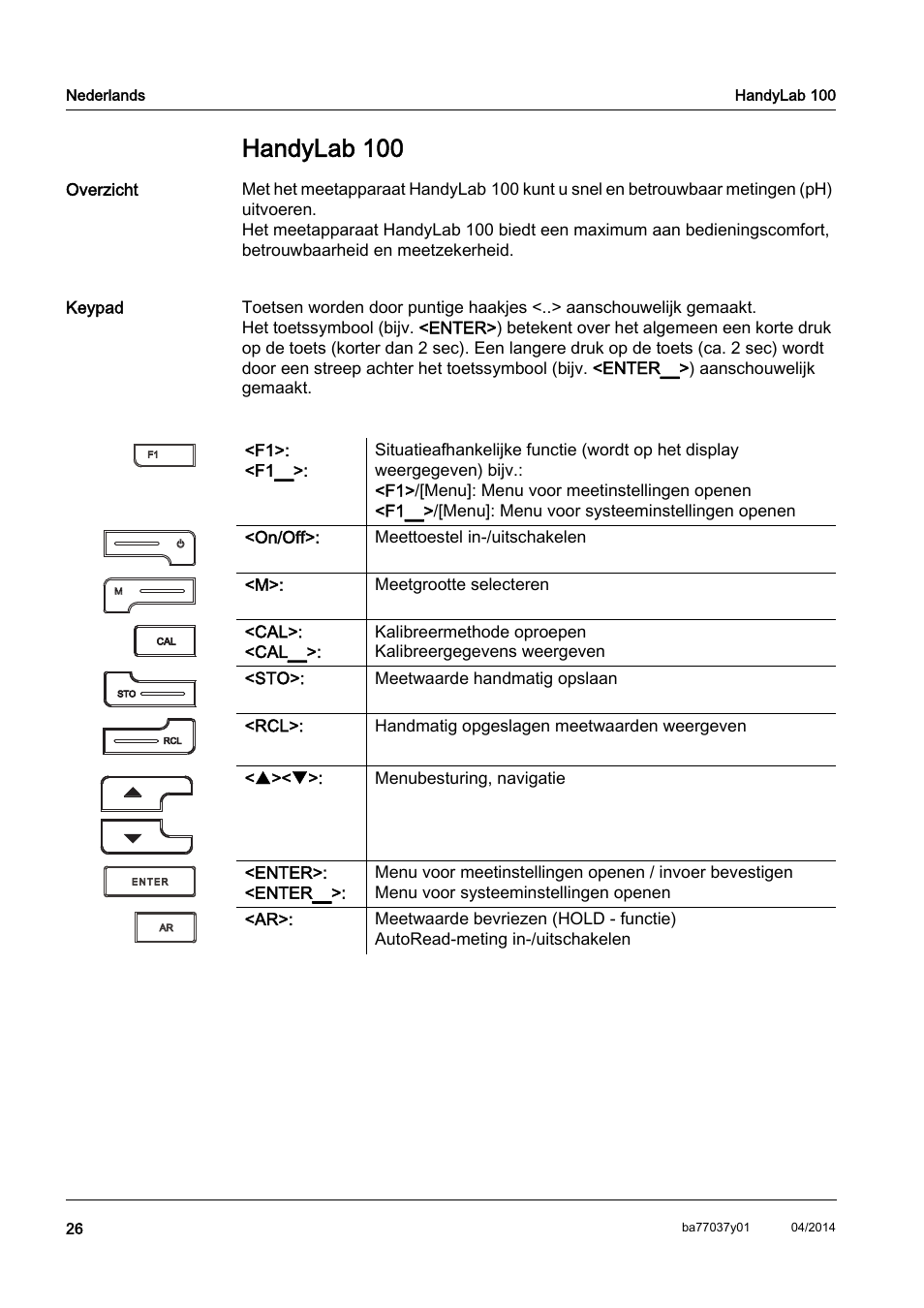 Nl nederlands, Handylab 100 | Xylem HandyLab 100 QuickStart User Manual | Page 28 / 50