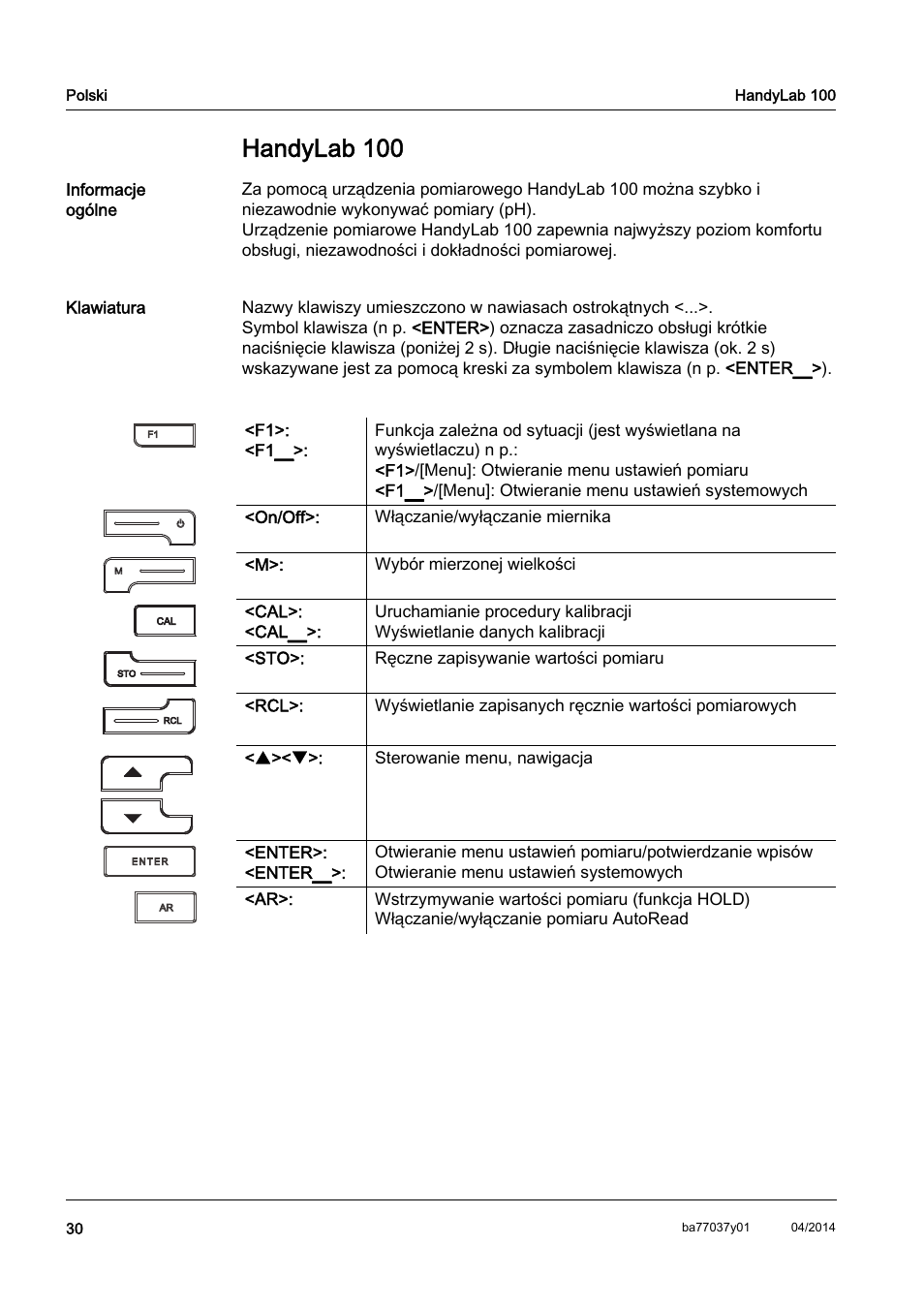 Pl polski, Handylab 100 | Xylem HandyLab 100 QuickStart User Manual | Page 32 / 50