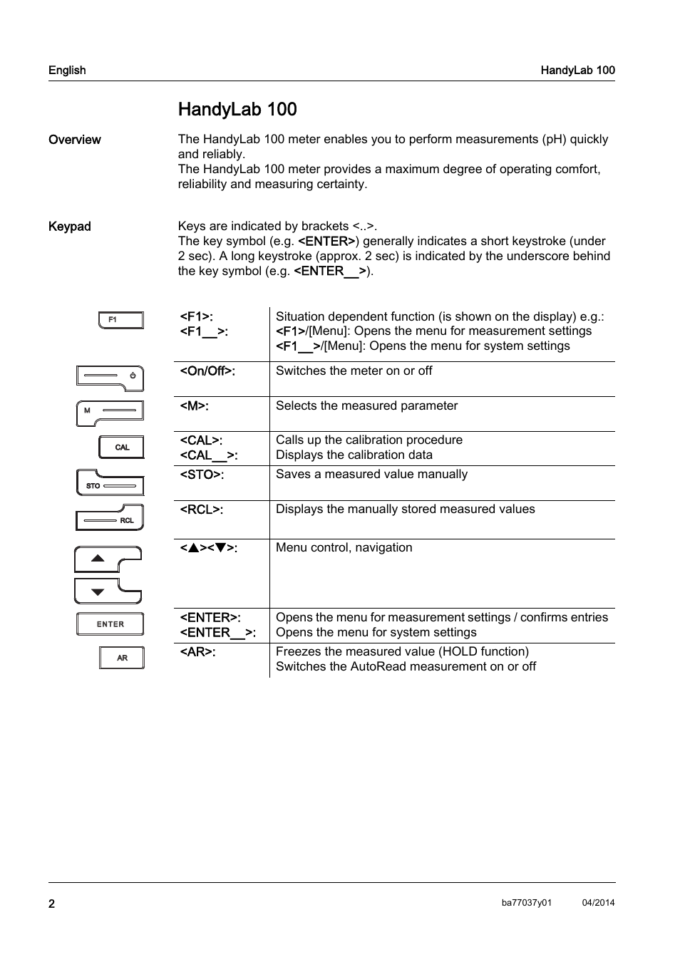 En english, Handylab 100 | Xylem HandyLab 100 QuickStart User Manual | Page 4 / 50