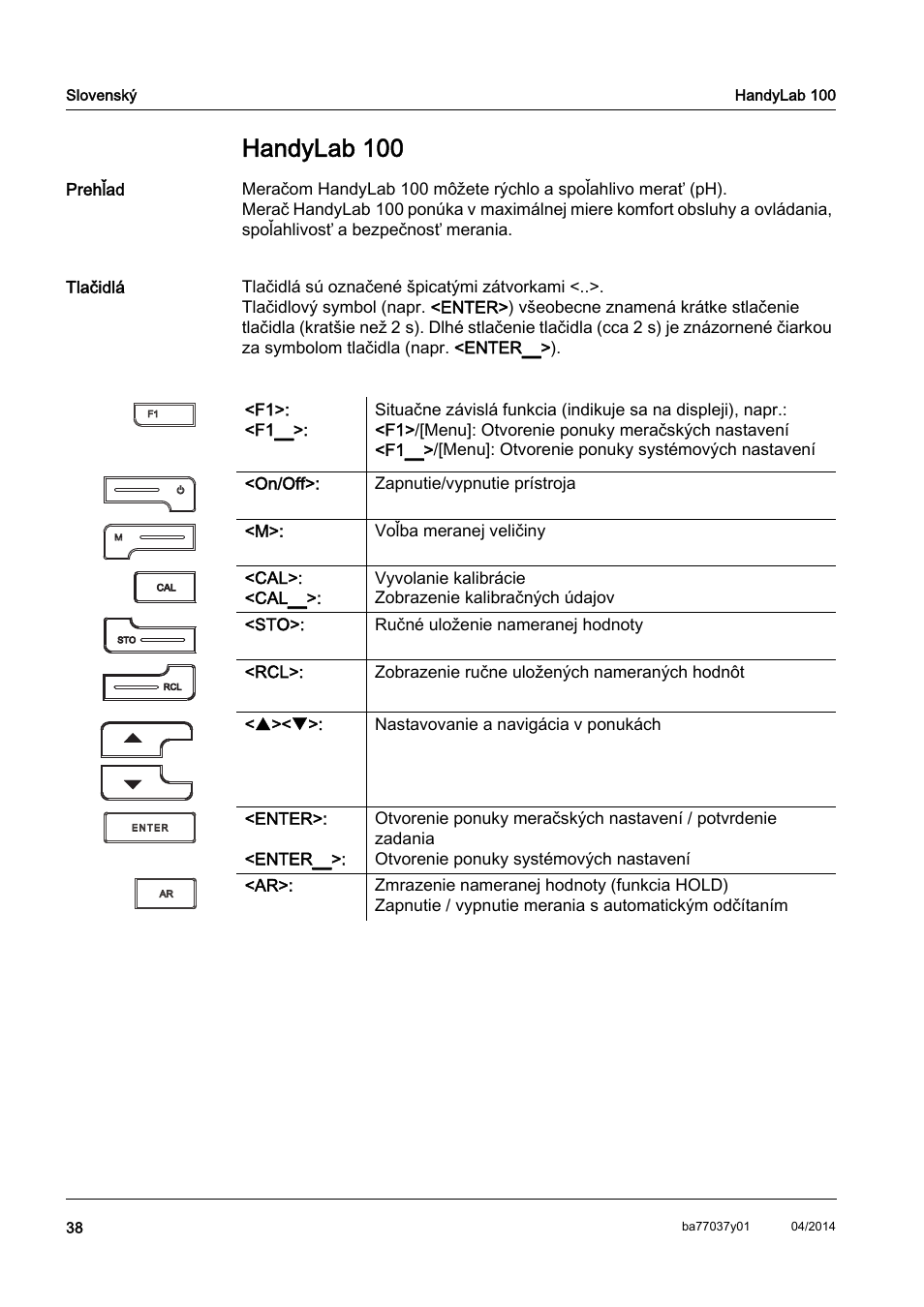 Sk slovenský, Handylab 100 | Xylem HandyLab 100 QuickStart User Manual | Page 40 / 50