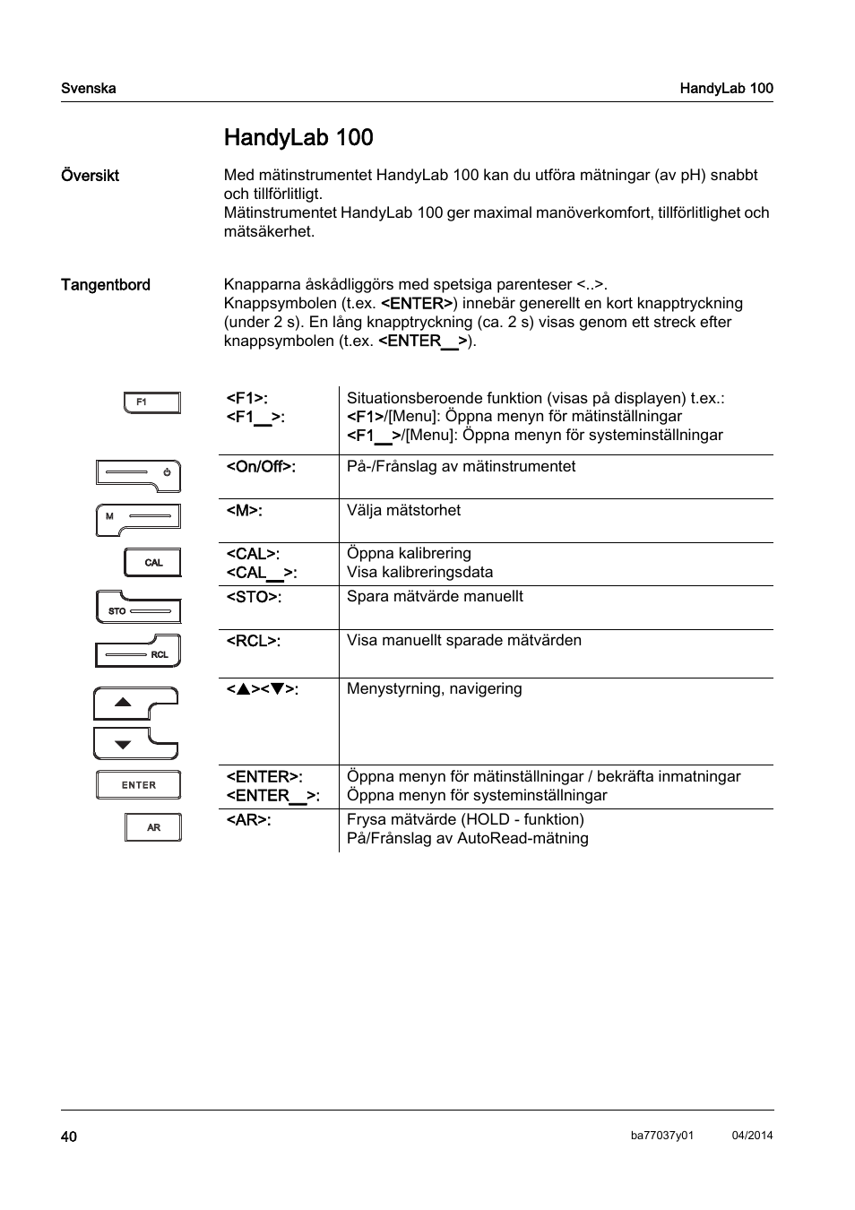 Sv svenska, Handylab 100 | Xylem HandyLab 100 QuickStart User Manual | Page 42 / 50