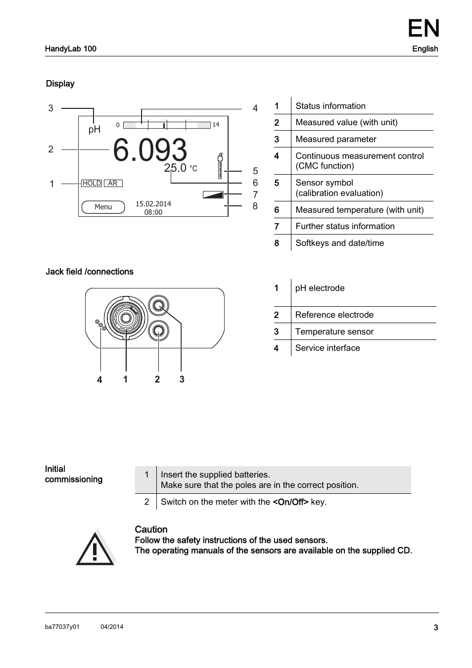 Xylem HandyLab 100 QuickStart User Manual | Page 5 / 50