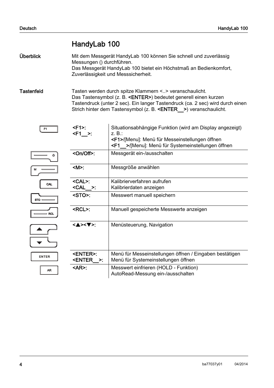 De deutsch, Handylab 100 | Xylem HandyLab 100 QuickStart User Manual | Page 6 / 50